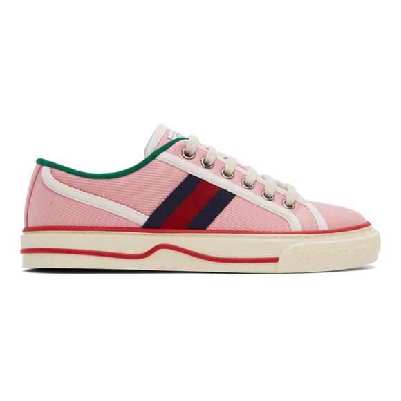 Gucci Shoes - GUCCI Pink 'Gucci Tennis 1977' Sneakers, 37.5/7.5